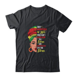 Black History Month African Woman Afro I Am The Storm Classic T Shirt Black 600x.jpg
