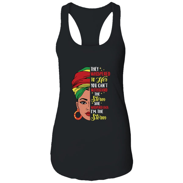 Black History Month African Woman Afro I Am The Storm Women s Ideal Racerback Tank Black 600x.jpg