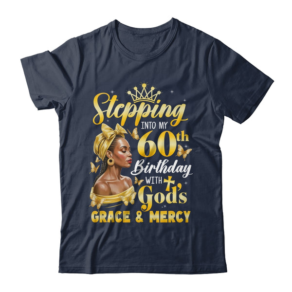 Stepping Into My 60th Birthday Afro Woman Religious Birthday Shirt Tank Top Classic T Shirt Navy 600x.jpg