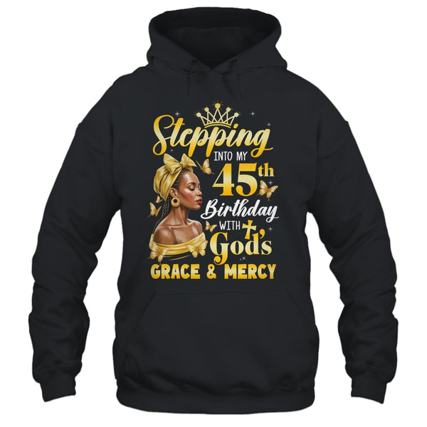 Stepping Into My 45th Birthday Afro Woman Religious Birthday Shirt Tank Top Pullover Hoodie Black 600x.jpg