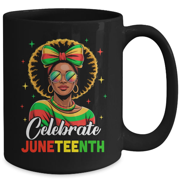 Miss Juneteenth Freedom Black American African Women Girl Mug 15oz Mug Black back 600x 1.jpg