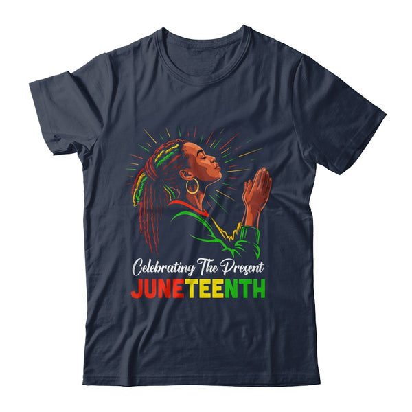 Juneteenth Celebrating The Present Black African Women Shirt Tank Top Classic T Shirt Navy 600x 1.jpg