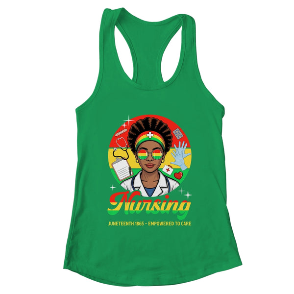 Juneteenth Nurse Pride Afro American Healthcare Worker Shirt Tank Top Women s Ideal Racerback Tank Kelly Green 600x 1.jpg