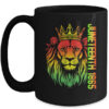 Juneteenth Men Women Celebrate African American Lion 1865 Mug 15oz Mug Black front 600x 1.jpg