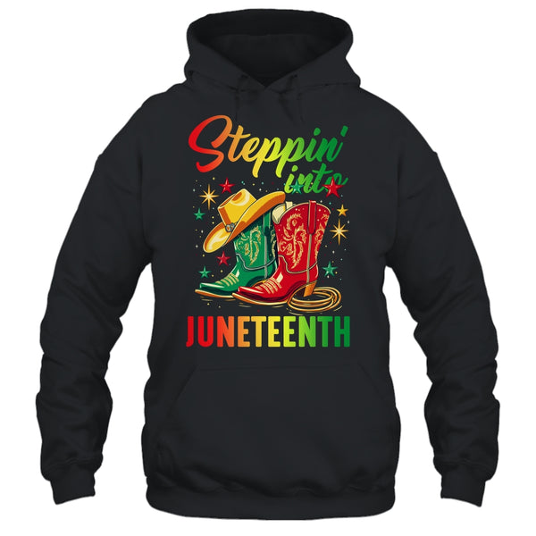 Stepping Into Juneteenth Afro Woman Black Girls Women Shirt Tank Top Pullover Hoodie Black 600x 2.jpg