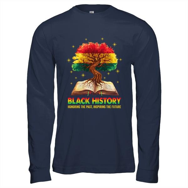 Honoring Past Inspiring Future Men Women Black History Month Shirt Hoodie Long Sleeve T Shirt Navy 600x.jpg