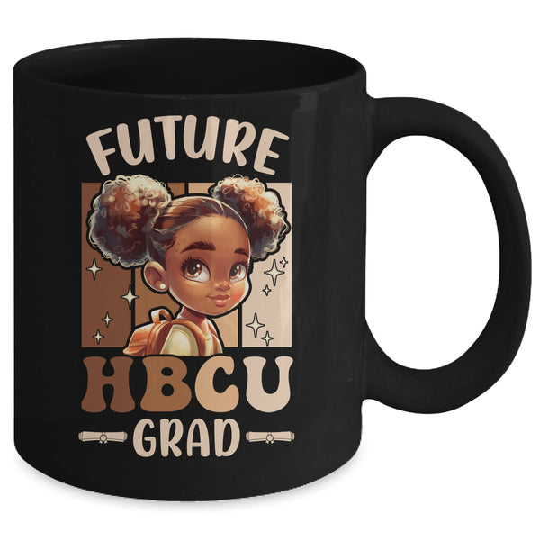 Future HBCU Grad Kids Black Girl Afro Black History Month Mug 11oz Mug Black back 600x.jpg