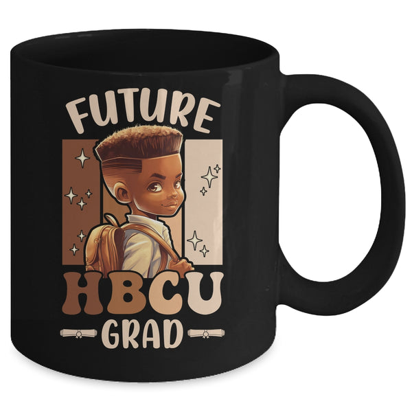 Future HBCU Grad Kids Black Boy Afro Black History Month Mug 11oz Mug Black back 600x.jpg