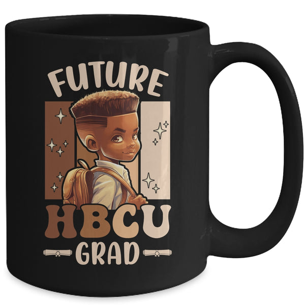 Future HBCU Grad Kids Black Boy Afro Black History Month Mug 15oz Mug Black back 600x.jpg