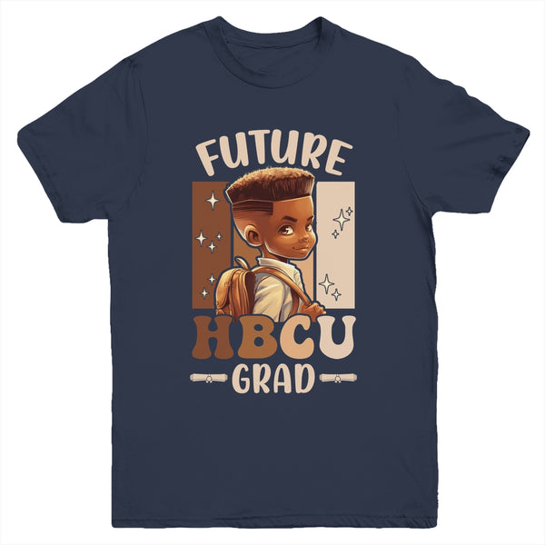 Future HBCU Grad Kids Black Boy Afro Black History Month Youth Shirt Youth T Shirt Navy 600x.jpg