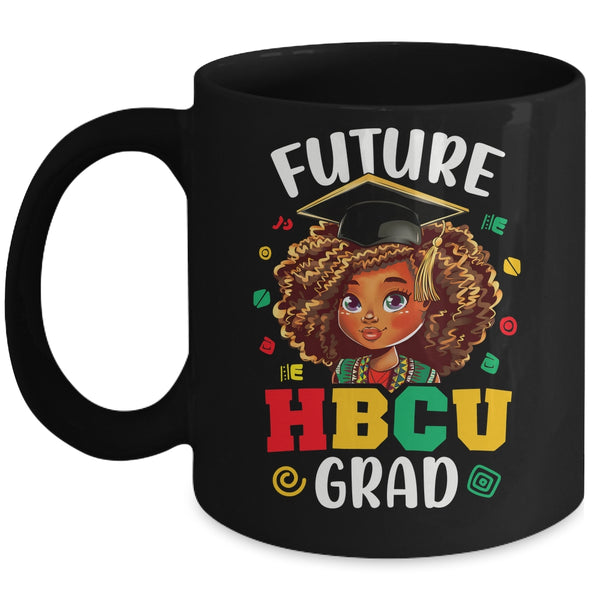 Future HBCU Grad Black Girl Kids Afro Black History Month Mug 11oz Mug Black front 600x.jpg