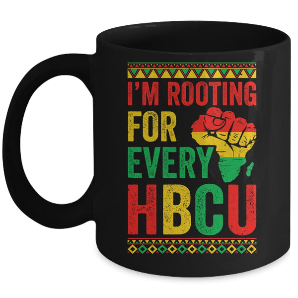 HBCU Black History Month I m Rooting For Every HBCU Educated Mug 11oz Mug Black front 600x.jpg