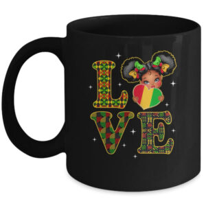 Love Black History Month Strong African Girls Kids Mug 11oz Mug Black front 600x.jpg