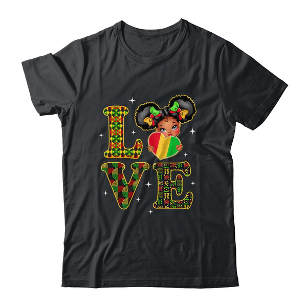 Love Black History Month Strong African Girls Kids Shirt Hoodie Classic T Shirt Black 600x.jpg