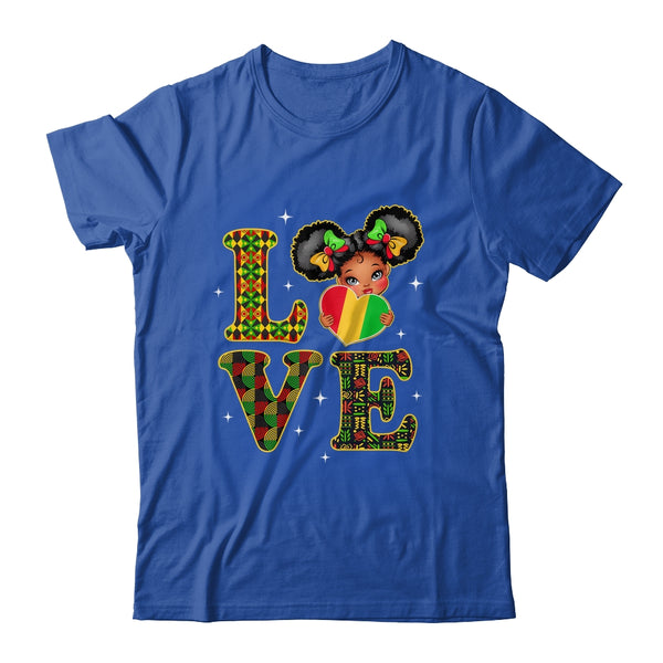 Love Black History Month Strong African Girls Kids Shirt Hoodie Classic T Shirt Royal 600x.jpg