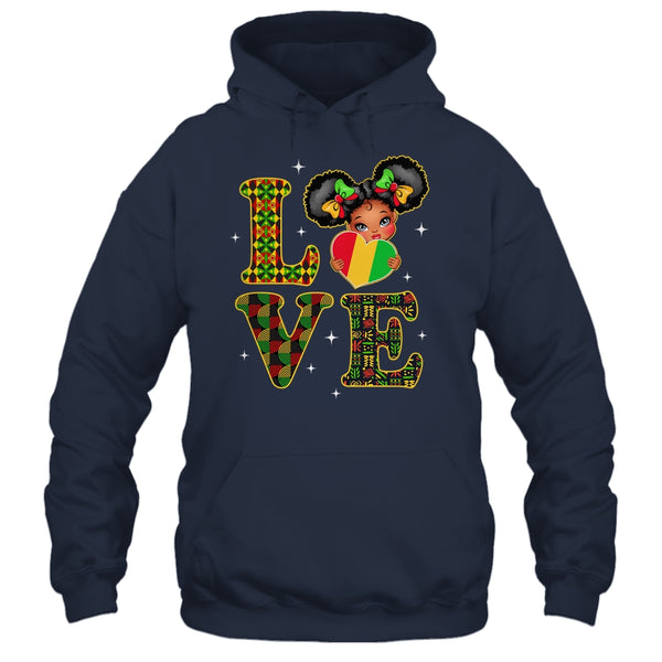 Love Black History Month Strong African Girls Kids Shirt Hoodie Pullover Hoodie Navy 600x.jpg