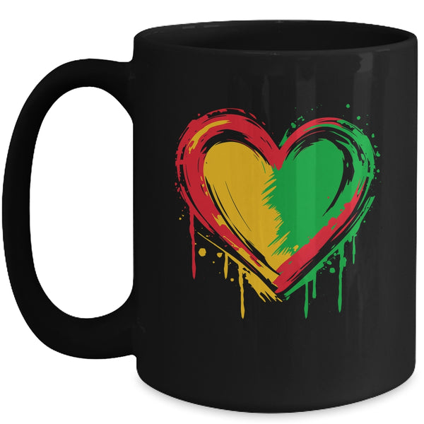 African Heart Black History Month African American Men Women Mug 15oz Mug Black front 600x.jpg