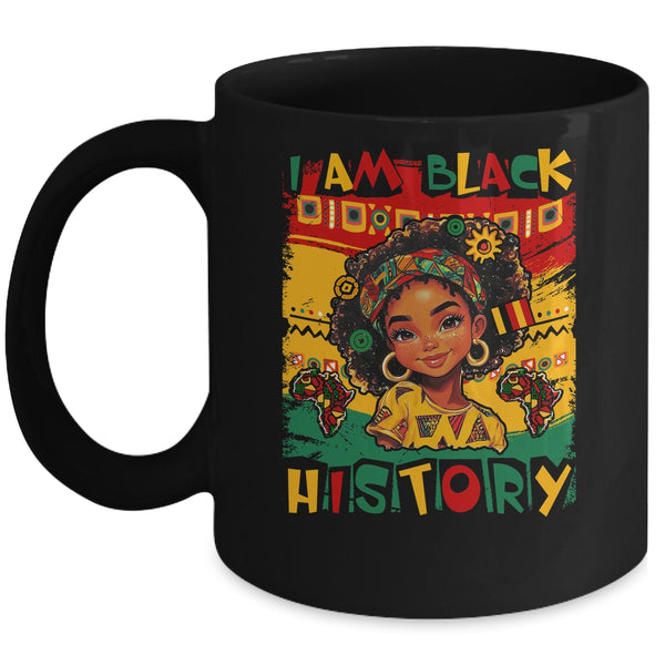 I Am Black History Month Black Melanin Kids Girls African Mug 11oz Mug Black front 600x.jpg