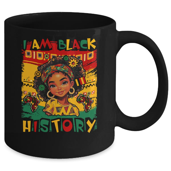 I Am Black History Month Black Melanin Kids Girls African Mug 11oz Mug Black back 600x.jpg