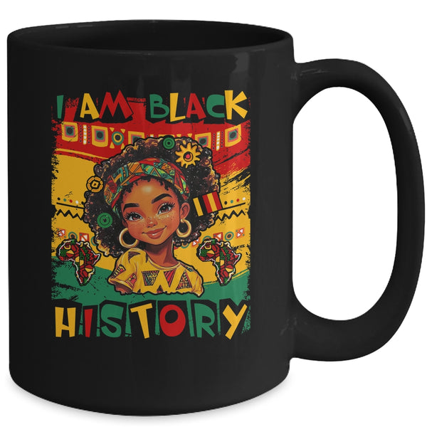 I Am Black History Month Black Melanin Kids Girls African Mug 15oz Mug Black back 600x.jpg