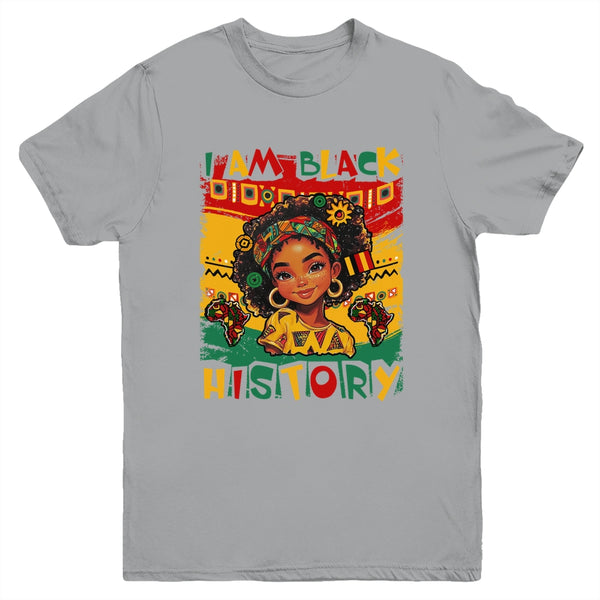 I Am Black History Month Black Melanin Kids Girls African Youth Shirt Youth T Shirt Sport Grey 600x.jpg