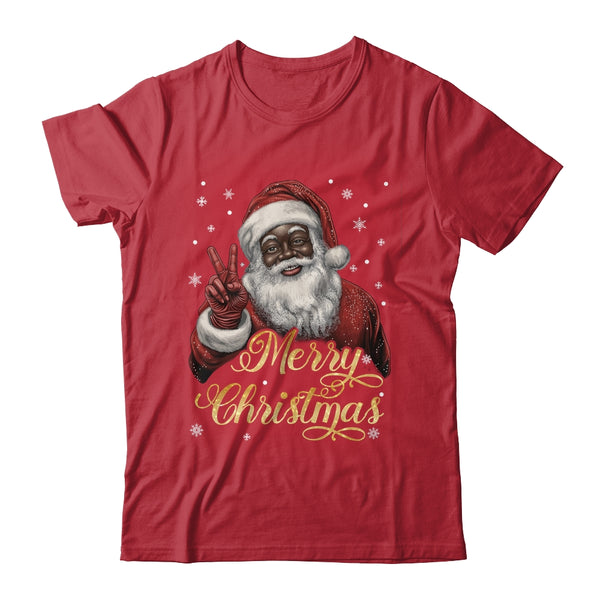 Funny African American Santa Christmas Family Matching Men Shirt Sweatshirt Classic T Shirt Red 600x.jpg
