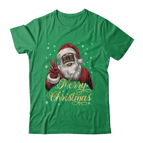Funny African American Santa Christmas Family Matching Men Shirt Sweatshirt Classic T Shirt Irish Green 600x.jpg