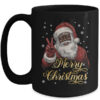 Funny African American Santa Christmas Family Matching Men Mug 15oz Mug Black front 600x.jpg
