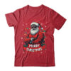 African American Santa Merry Christmas Retro Black X mas Shirt Sweatshirt Classic T Shirt Red 600x.jpg