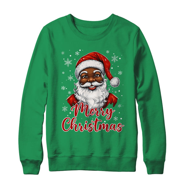 African American Santa Christmas Vintage Afro Black X Mas Shirt Sweatshirt Crewneck Sweatshirt Irish Green 600x.jpg