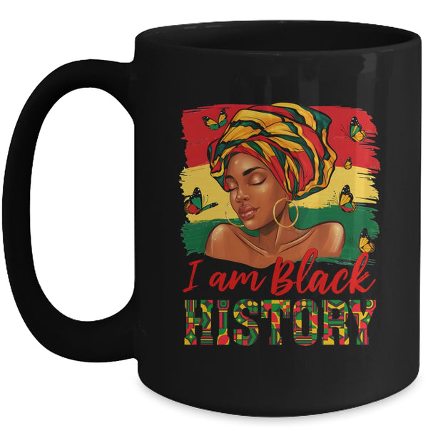 I Am Black History Afro Woman 1865 Vibes Black History Month Mug 15oz Mug Black front 600x 1.jpg