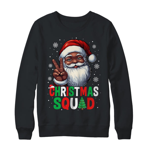 Christmas Squad Santa Afro Men Proud Black African American Shirt Sweatshirt Crewneck Sweatshirt Black 600x.jpg