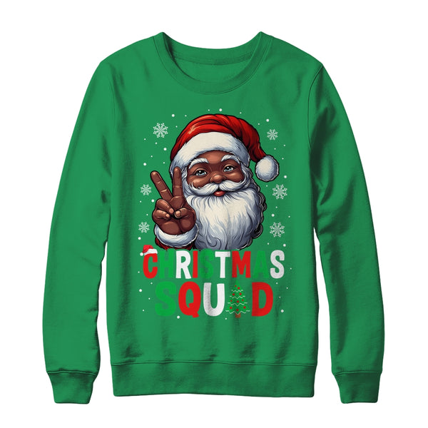 Christmas Squad Santa Afro Men Proud Black African American Shirt Sweatshirt Crewneck Sweatshirt Irish Green 600x.jpg