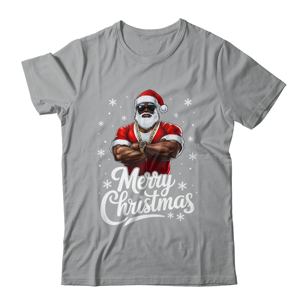 African American Santa Christmas Cool Afro Black Men Classic T Shirt Sport Grey 600x.jpg