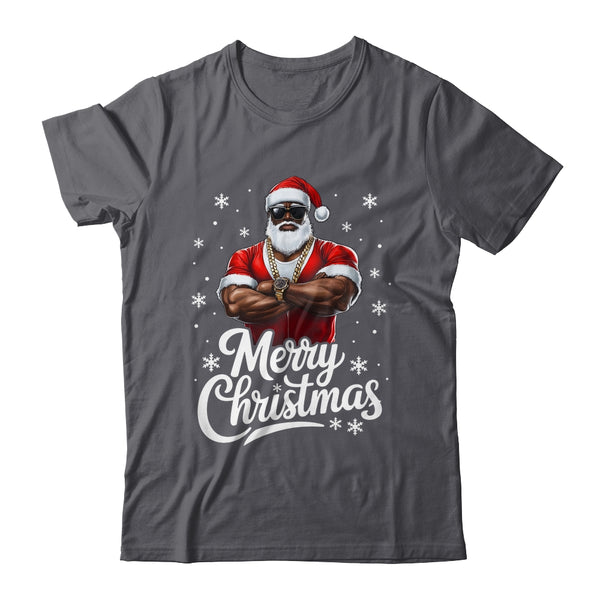 African American Santa Christmas Cool Afro Black Men Classic T Shirt Dark Heather 600x.jpg