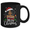 Merry Christmas Black Women African Girl Santa Hat Xmas Mug 11oz Mug Black back 600x.jpg