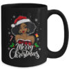 Merry Christmas Black Women African Girl Santa Hat Xmas Mug 15oz Mug Black back 600x.jpg