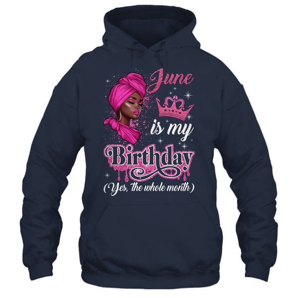 June Is My Birthday African Black Women Birthday Queen Shirt Tank Top Pullover Hoodie Navy 600x.jpg