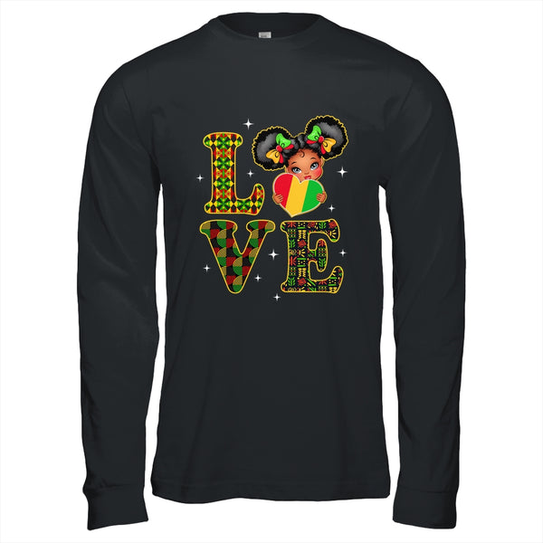 Love Black History Month Strong African Girls Kids Shirt Hoodie Long Sleeve T Shirt Black 600x 1.jpg