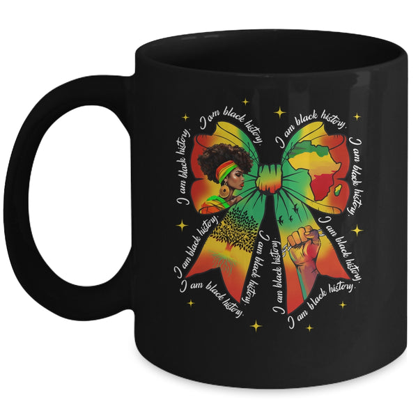Black History Month Coquette Bow Juneteenth African American Mug 11oz Mug Black front 600x.jpg