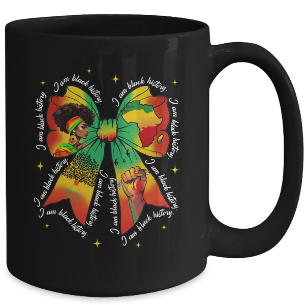 Black History Month Coquette Bow Juneteenth African American Mug 15oz Mug Black back 600x.jpg
