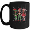 Merry Christmas Black Afro African Santa Hat ELF Melanin Mug 15oz Mug Black front 600x.jpg
