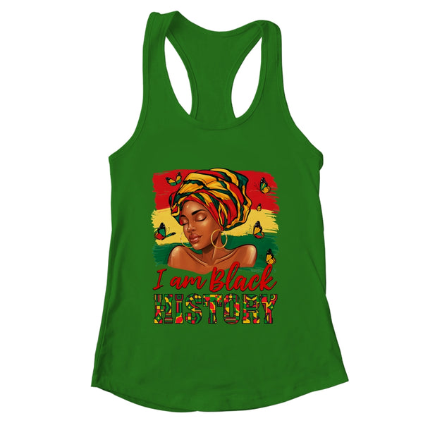 I Am Black History Afro Woman 1865 Vibes Black History Month Shirt Tank Top Women s Ideal Racerback Tank Kelly Green 600x 2.jpg