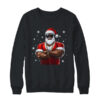 African American Santa Christmas Cool Afro Black X Mas Crewneck Sweatshirt Black 600x 1.jpg