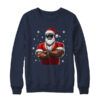 African American Santa Christmas Cool Afro Black X Mas Crewneck Sweatshirt Navy 600x 1.jpg