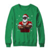 African American Santa Christmas Cool Afro Black X Mas Crewneck Sweatshirt Irish Green 600x 1.jpg
