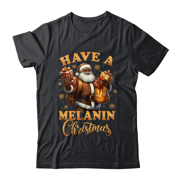 Have A Melanin Christmas African American Santa Afro Proud Classic T Shirt Black 600x 1.jpg