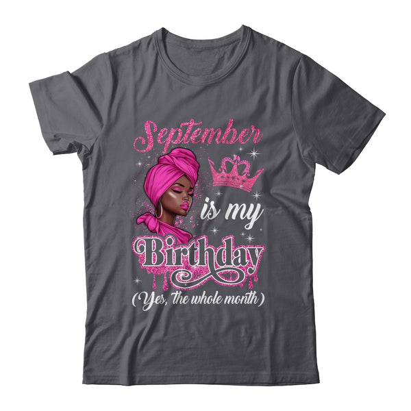 September Is My Birthday African Black Women Birthday Queen Shirt Tank Top Classic T Shirt Dark Heather 600x 1.jpg
