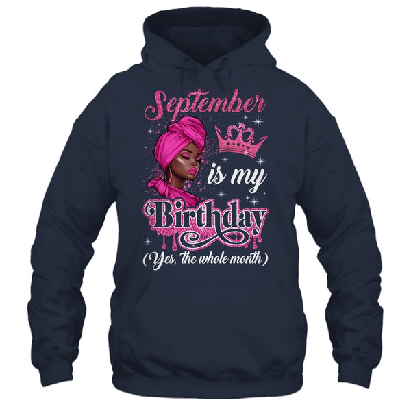 September Is My Birthday African Black Women Birthday Queen Shirt Tank Top Pullover Hoodie Navy 600x 1.jpg