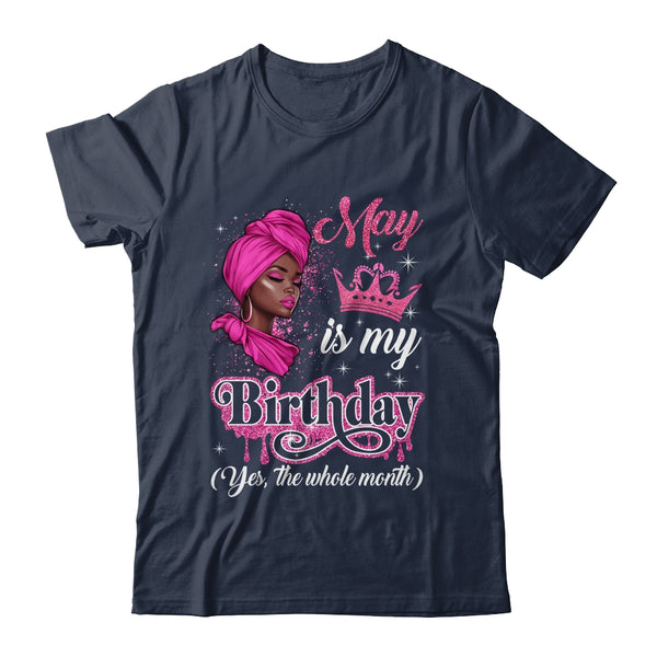 May Is My Birthday African Black Women Birthday Queen Shirt Tank Top Classic T Shirt Navy 600x 1.jpg
